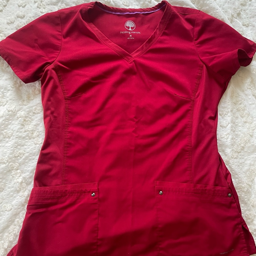 Healing Hands Purple Label Scrub Top Medium